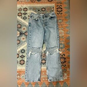 Top shop High-waisted ripped jeans